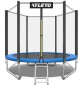  Батут с внешней сеткой и лестницей Atleto 10FT 312 см (20001001) синий