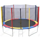 Батут с внешней сеткой Atleto 12FT 374 см multicolor