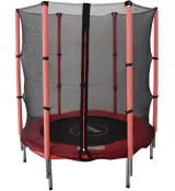 Батут с внешней сеткой Atleto 5FT 140 см красный