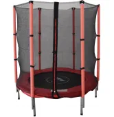 Батут с внешней сеткой Atleto 5FT 140 см красный
