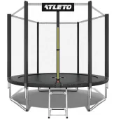 Батут с внешней сеткой Atleto 8FT 252 см черный
