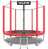 Батут с внешней сеткой Atleto 10FT 312 см красный