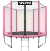 Батут с внешней сеткой Atleto 6FT 183 см розовый