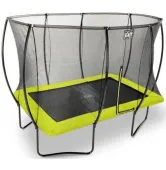 Батут EXIT Silhouette 7 Ft 214x305 см с защитной сеткой прямоугольный зелёный на ножках