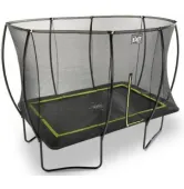 Батут EXIT Silhouette 8 Ft 244x366 см с защитной сеткой прямоугольный черный на ножках
