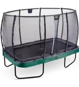 Батут EXIT Elegant Premium 8 Ft 244х427 см с защитной сеткой прямоугольный Green