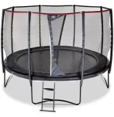 Батут EXIT PeakPro 12 Ft 366 см с защитной сеткой Black