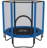 Батут FitToSky 5FT 152 см Black с внешней сеткой синий