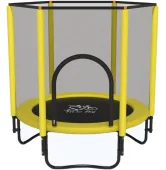 Батут FitToSky 5FT 152 см Black с внешней сеткой желтый