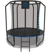 Батут FitToSky 8FT 252 см Black Premium с внутренней сеткой и лестницей