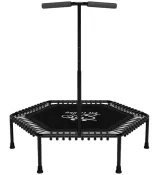 Батут для фитнеса с ручкой FitToSky 4FT 127 см черный