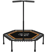 Батут для фитнеса с ручкой FitToSky 4FT 127 см оранжевый