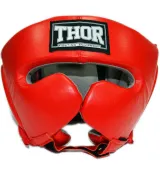 Шлем боксерский классический THOR 716 (Leather) RED
