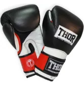 Боксерские перчатки THOR PRO KING (Leather) BLK/RED/WHT