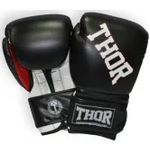 Боксерские перчатки THOR RING STAR (Leather) BLK/WHITE/RED