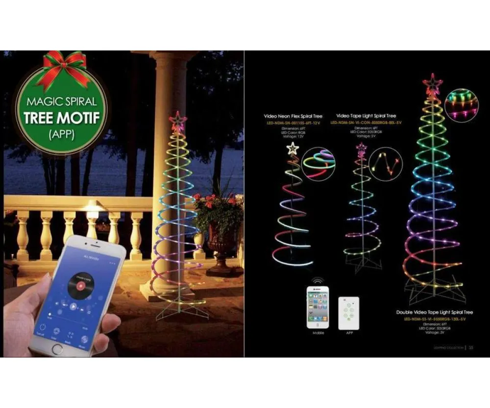 Спиральная елка Lumion Magic Spiral 1.2 м, с мульти-динамикой 1066-NN
