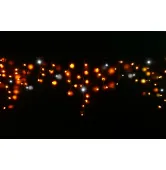 Гирлянда внешняя Lumion Icicle 90 Led 2х0.5 м черный/желтый с мерцанием 20444-DЕ