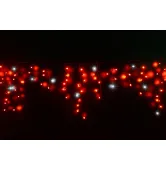 Гирлянда внешняя Lumion Icicle 90 Led 2х0.5 м черный/красный с мерцанием 20446-DЕ