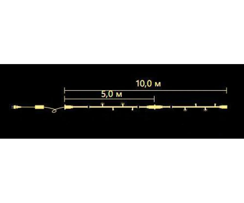 Гирлянда внешняя Lumion String 100 Led 10 м черный/зеленый 2049-DЕ