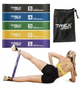 Набор резинок для фитнеса 1-18 кг TREX Sport TX-065RBC Разноцветный