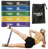 Набор резинок для фитнеса 1-18 кг TREX Sport TX-065RBC Разноцветный