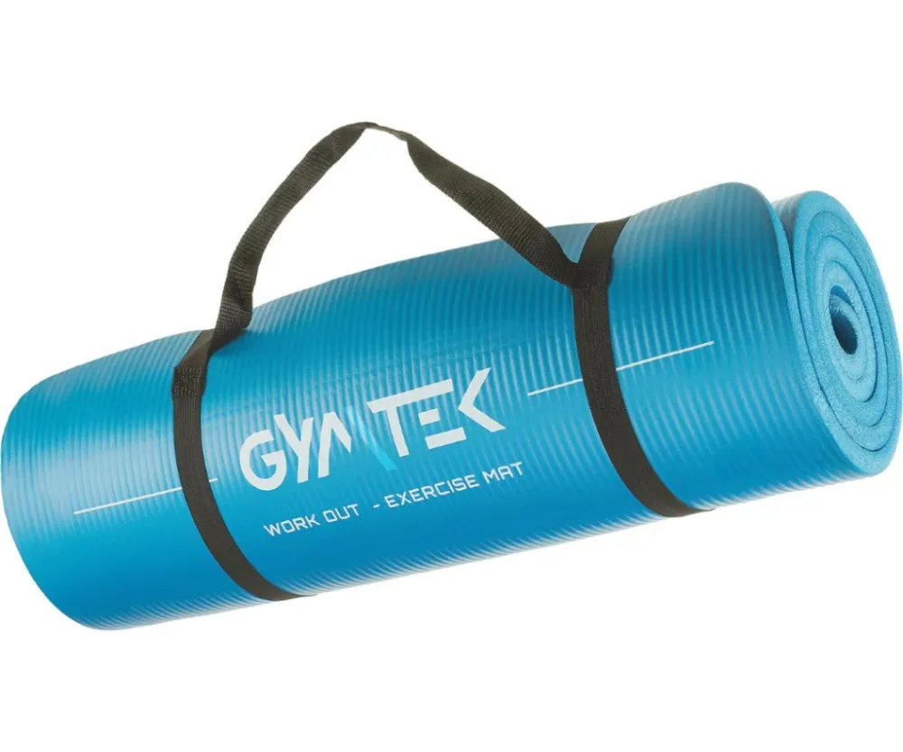 Мат для фитнеса и йоги Gymtek NBR 1,5 см голубой