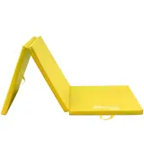 Мат гимнастический 180х60,5 см Hop-Sport HS-064FM 4 см твердый желтый