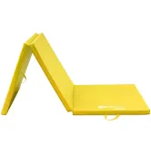 Мат гимнастический 180х60,5 см Hop-Sport HS-064FM 4 см твердый желтый