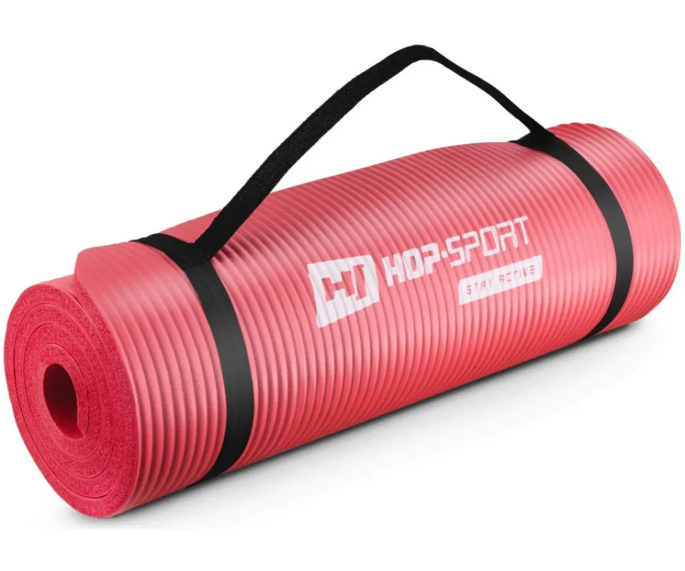 Мат для фитнеса и йоги Hop-Sport HS-N015GM 1,5 см красный