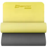 Коврик для фитнеса Hop-Sport TPE HS-T006GM 0,6 см желто-серый