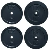 Набор дисков 30 кг (2x5 кг и 2x10 кг) на гриф Ø25, 30, 50 мм RN-Sport