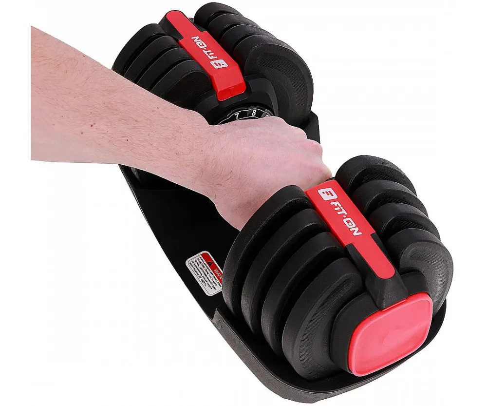 Гантели наборные касетные Fit-On Flex 1-18 кг, 2 шт