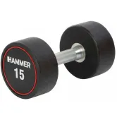 Гантель профессиональная 15 кг Hammer Compact PU