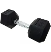 Гантель шестигранна обгумована 10 кг HouseFit DD 6442-10