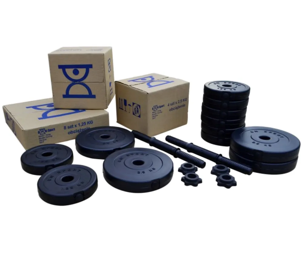 Гантели композитные 2 х 11 кг RN-Sport с ABS покрытием