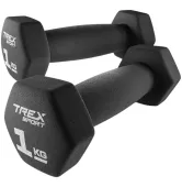 Гантелі для фітнесу неопренові 2 x 1 кг Trex Sport TX-010VD