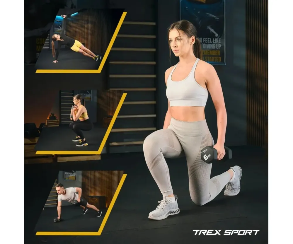 Гантели для фитнеса неопреновые 2 x 1 кг Trex Sport TX-010VD