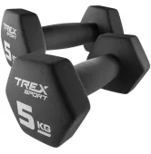 Гантели для фитнеса неопреновые 2 x 5 кг Trex Sport TX-050VD