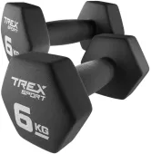 Гантелі для фітнесу неопренові 2 x 6 кг Trex Sport TX-060VD