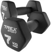Гантели для фитнеса неопреновые 2 x 7 кг Trex Sport TX-070VD