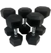 Гантельний ряд 12 - 20 кг (5 пар) Tunturi Rubber Dumbbells