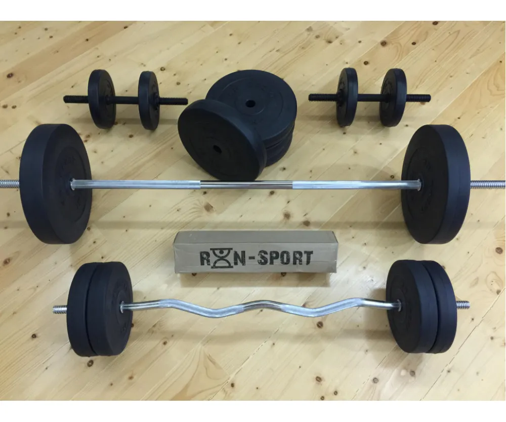 Наборная штанга и две гантели 160 кг RN-Sport