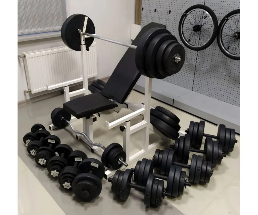 Наборная штанга и две гантели 160 кг RN-Sport