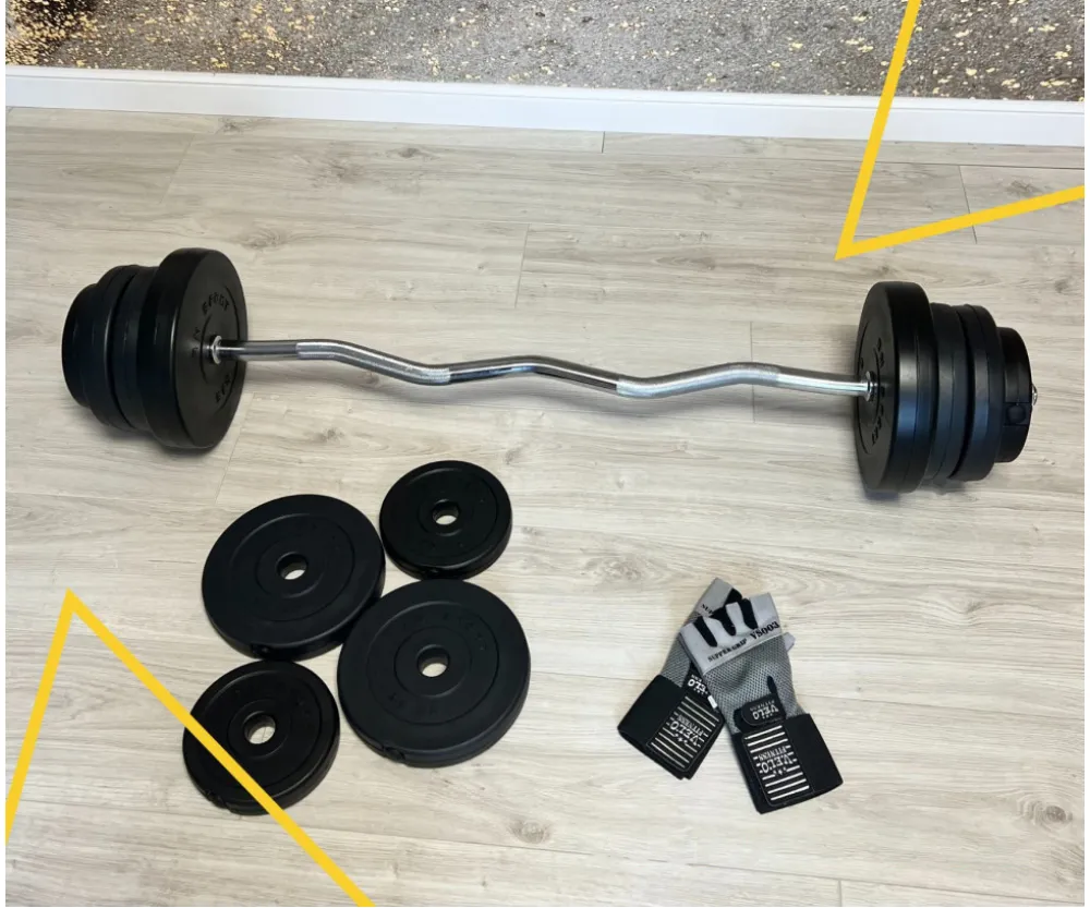 Штанга наборная W-образная 30 кг RN-Sport