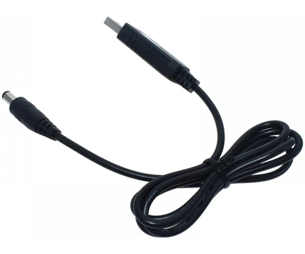 Кабель питания USB - DC 5.5 x 2.1 мм с преобразователем 5V-9V