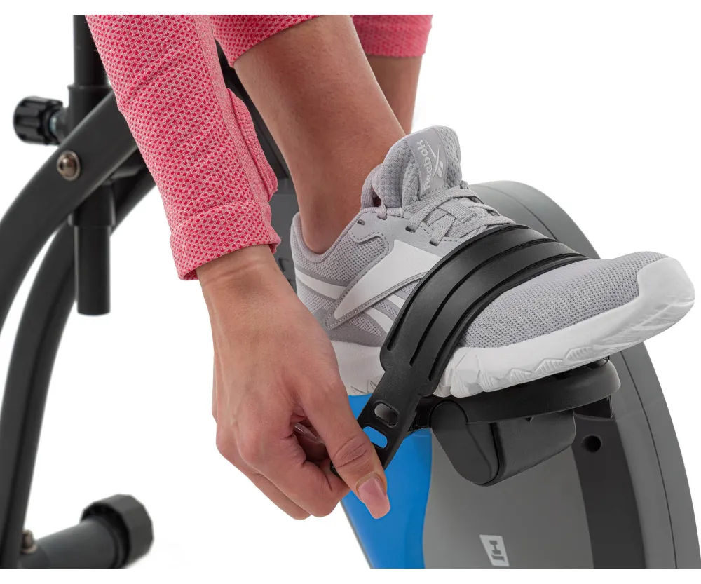 Велотренажер Hop-Sport HS-3010X Grix з еспандерами (bl-blue)