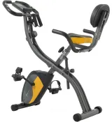 Велотренажер Hop-Sport HS-3010X Grix з еспандерами (gray-yellow)