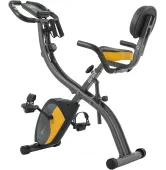 Велотренажер Hop-Sport HS-3010X Grix з еспандерами (gray-yellow)