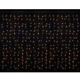 Гирлянда внутренняя Delux Curtain С 320LED 3х3 м теплый белый/прозрачный IP20 90017997