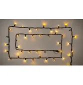 Гирлянда внешняя Delux String 100 LED 10 м (2х5 м) 20 flash желтый/черный IP44 EN 90020901